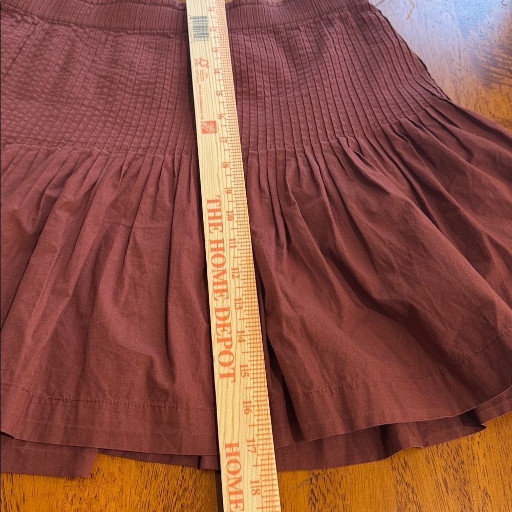 Anthropologie Eula Pintucked Mini Skirt pleated bohemian size Small NWT - Picture 9 of 11